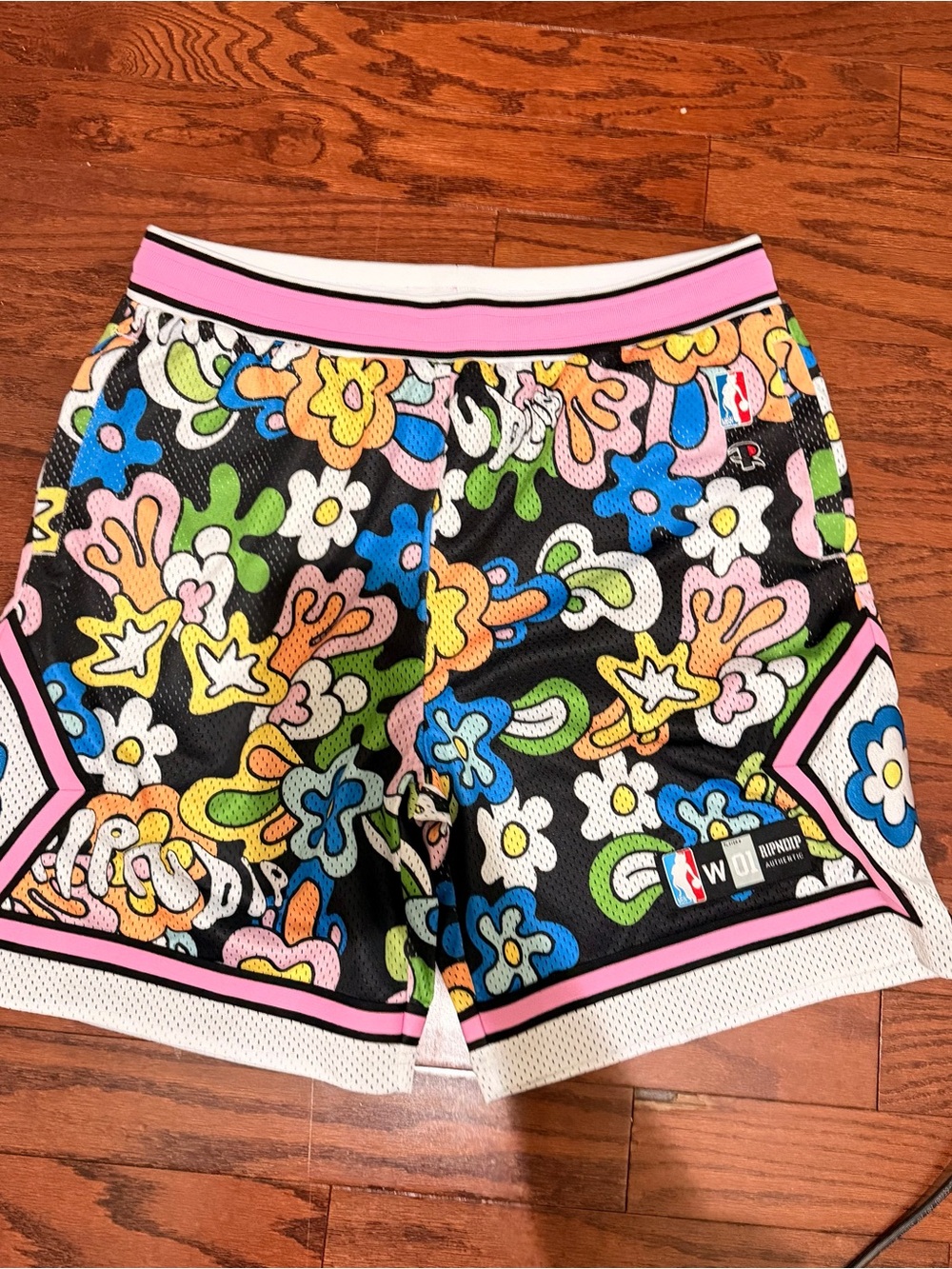 NBA x Hardwood Classics Floral Basketball Shorts - Black Multicolor